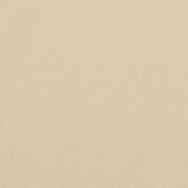 Claire Cushion for Bench with Tie Ropes, Beige Tufted Oxford Fabric - Benzara