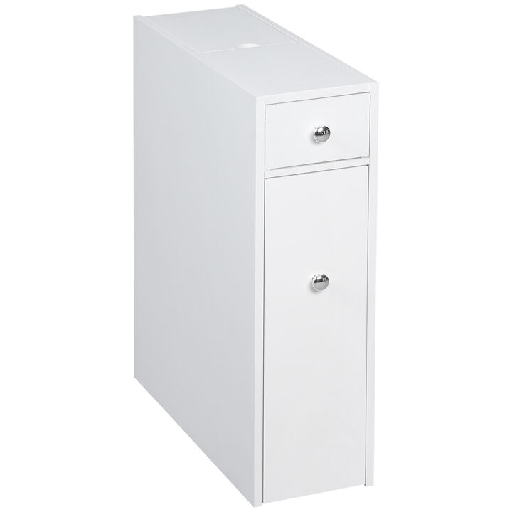 HOMCOM Bathroom Floor Organizer Freestanding Space-saving Narrow Storage Cabinet