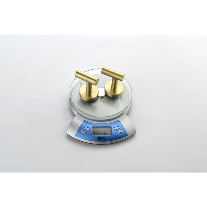 6-Pieces Brushed Gold Bathroom Hardware Set Sus304 Stainless Steel Round Wall Mounted Include