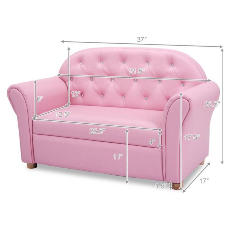 Hivvago Kids Princess Armrest Chair Lounge Couch