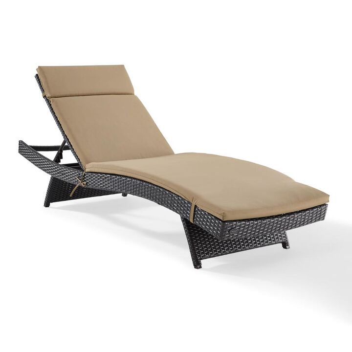 Crosley Furniture Biscayne Outdoor Wicker Chaise Lounge Mocha/Brown