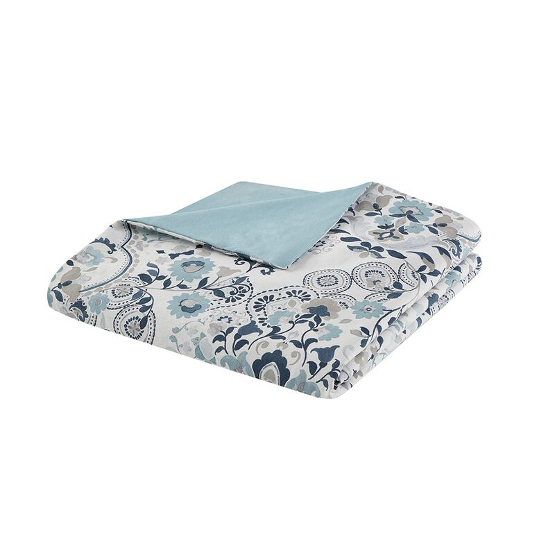 Gracie Mills Candice 3 Piece Floral Printed Cotton Duvet Cover Set