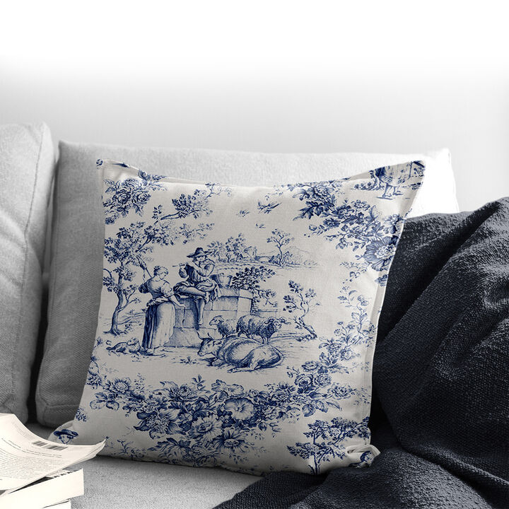 6ix Tailors Fine Linens Mason Navy Decorative Throw Pillows