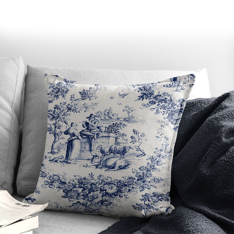 6ix Tailors Fine Linens Mason Navy Decorative Throw Pillows