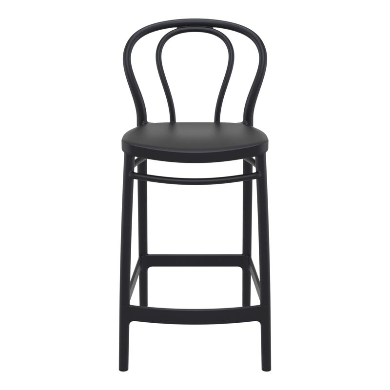 37.75" Gray Solid Outdoor Patio Counter Stool