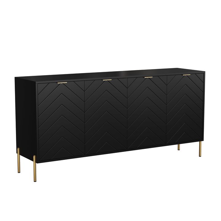 4-Door Accent Cabinet More Large Storage Cabinet