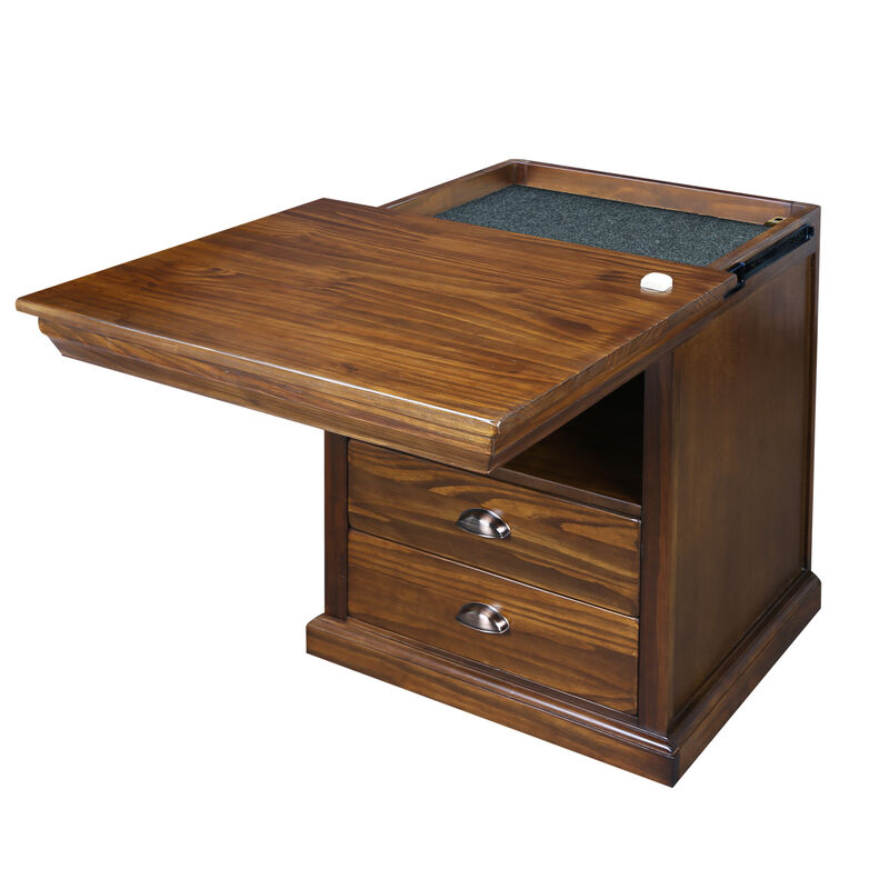 Casual Home Lincoln Nightstand Compartment, Concealment Furniture, Mocha