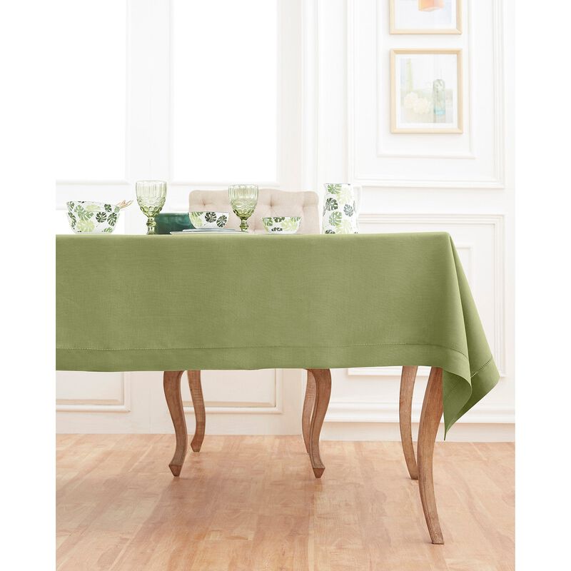 Solino Home 100% Pure Linen Tablecloth | Classic Hemstitch