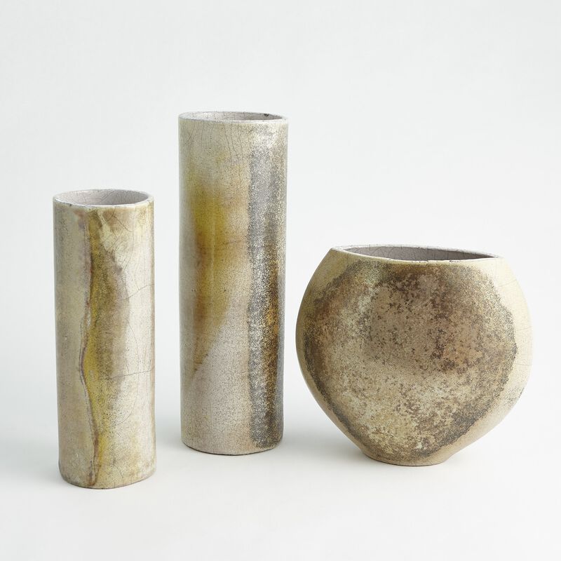 Golden Raku Vase