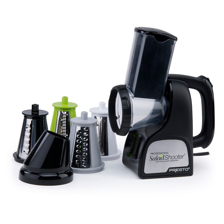 Overseas Connectios IncPresto Professional SaladShooter Electric Slicer/Shredder- 02970, Black