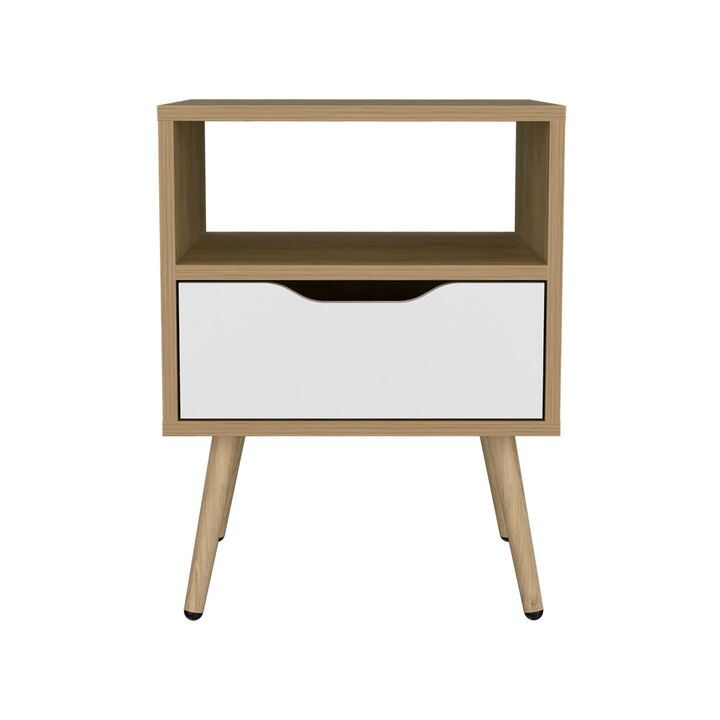 Kechi Nightstand White/Macadamia