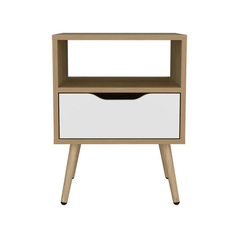 Kechi Nightstand White/Macadamia