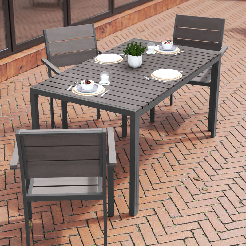Faux Teak Restaurant Table