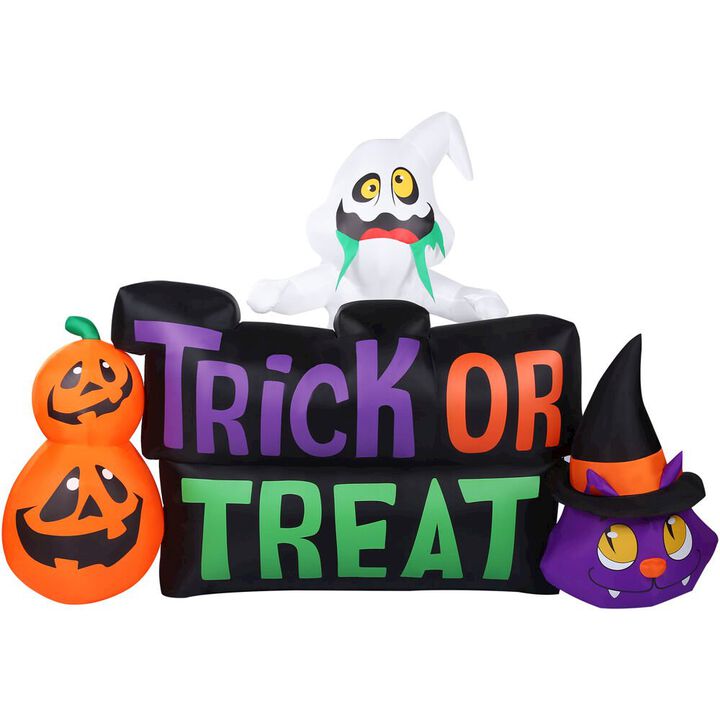 Haunted Hill Farm 8ft Inflatable Trick or Treat Sign w/ lights