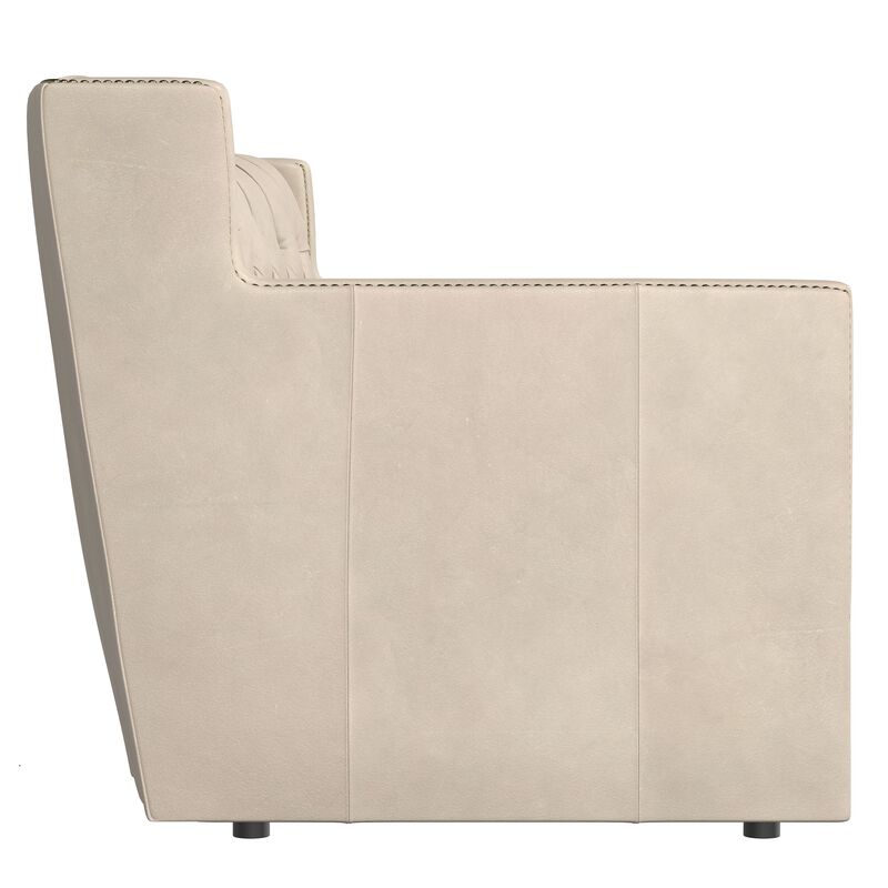 Living Candace Leather Sofa in White