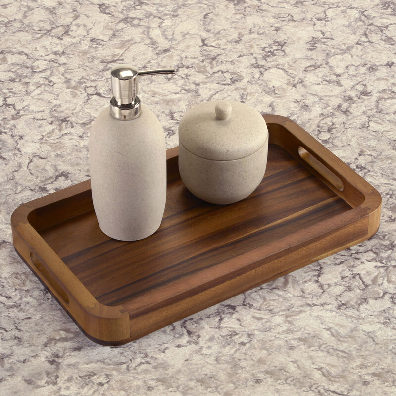 Medium Rectangular Serving Tray - Solid Bottom
