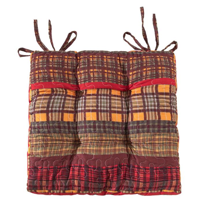 Barefoot Bungalow Gold Rush Luxury Modern Design Rustic American Beauty Furniture Cushion Chair Pad Each Chair Pad 18"x18" Multicolor