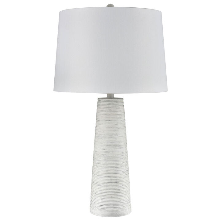White Washed Cone Lamp
