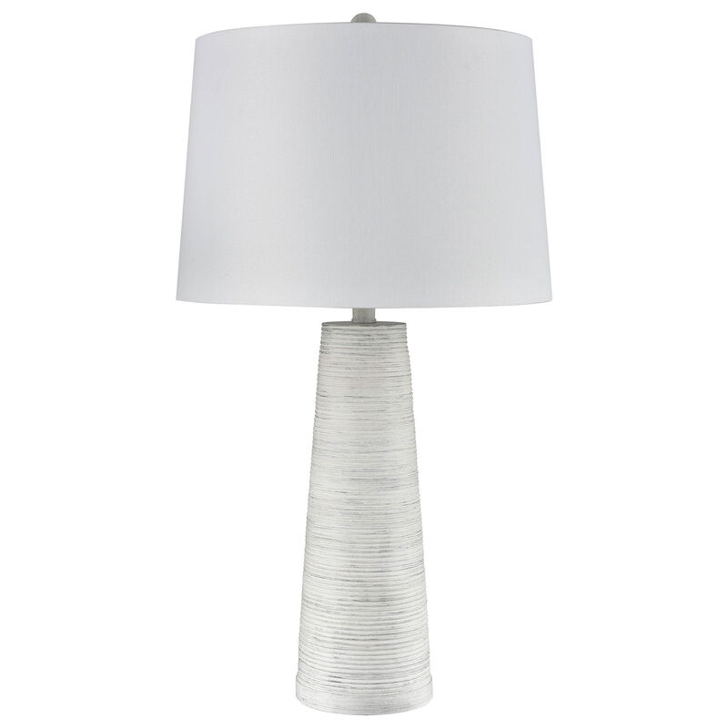 White Washed Cone Lamp