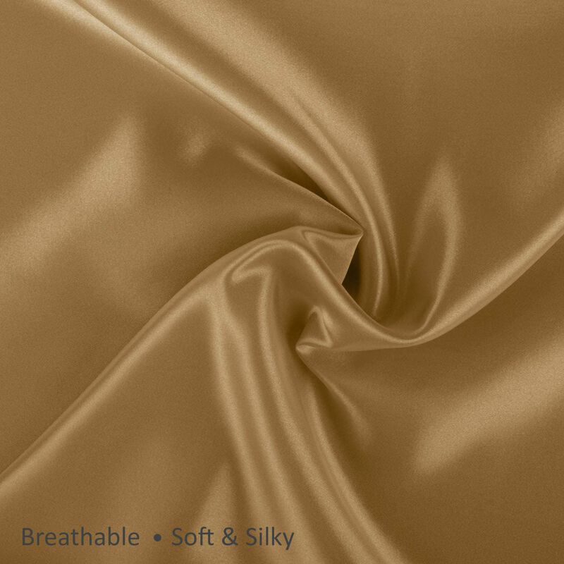 Satin Pillow Case with Zipper - Luxury Pillow Cover (Pillowcase Set of 2)