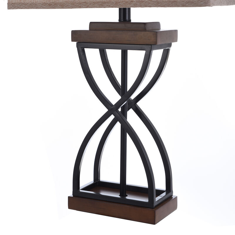 Black Metal X Lamp (Set of 2)