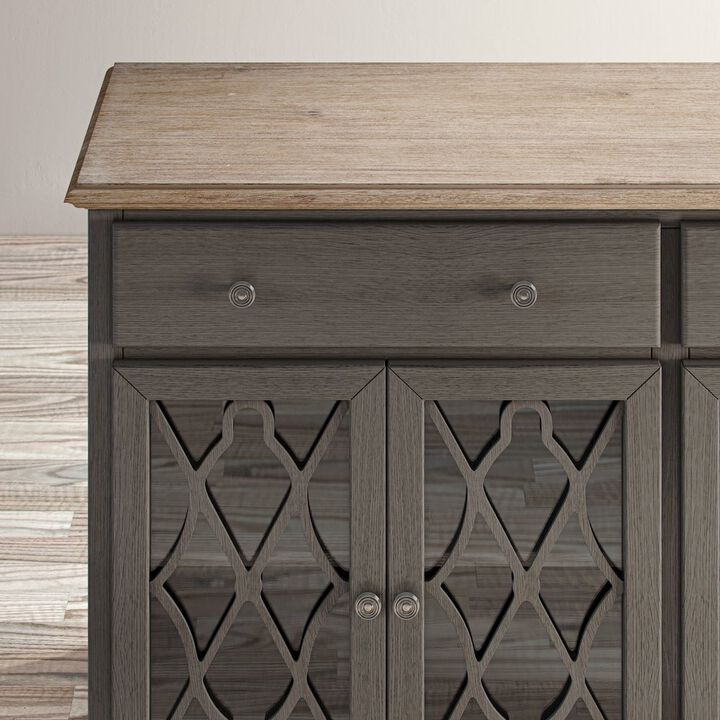 Jofran Aurora Hills Country Wire-Brushed 4 Door Accent Chest