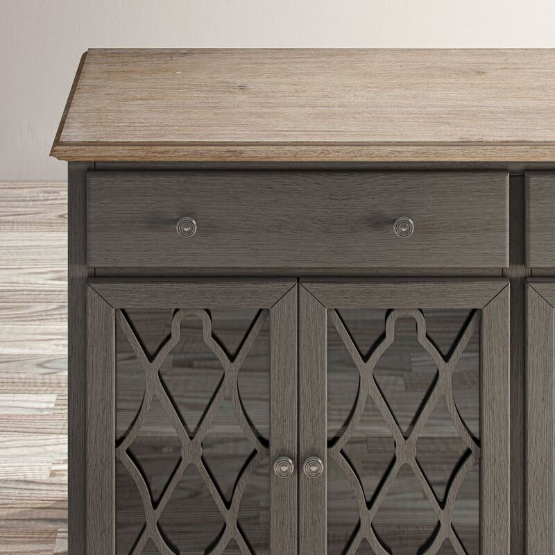 Jofran Aurora Hills Country Wire-Brushed 4 Door Accent Chest