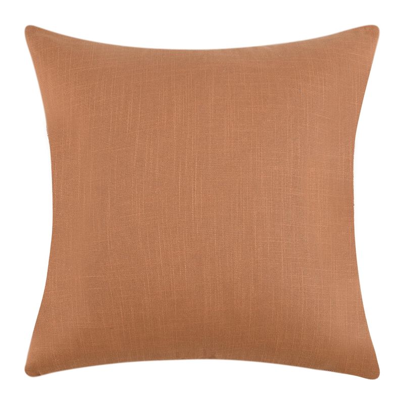 Diu Throw Pillow, 22 Inch Woven Linen, Coastal Striped Red Gray Yellow - Benzara