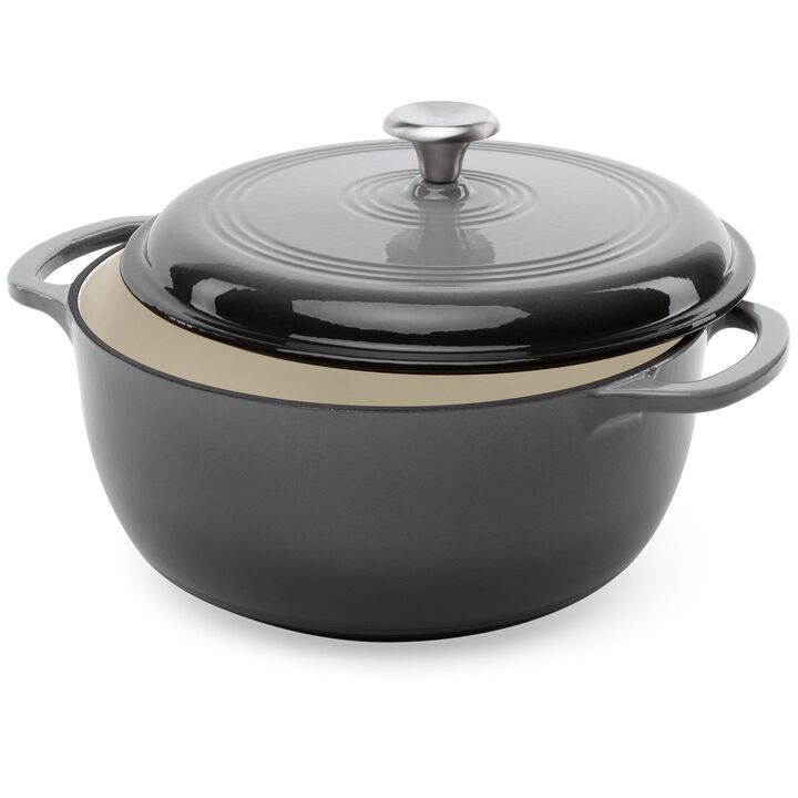 Enamel Cast Iron Dutch Oven for Kitchen Cooking and Baking