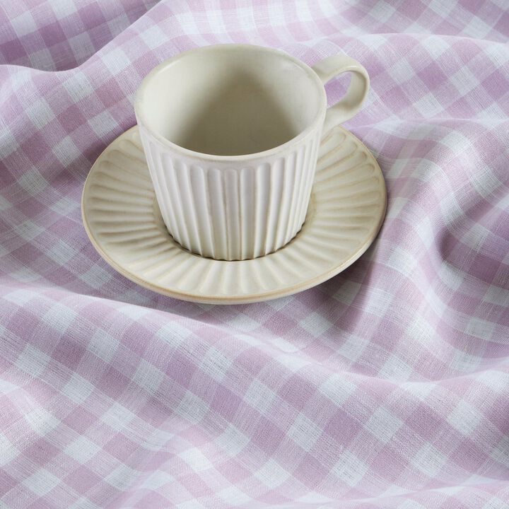 Solino Home 100% Pure Linen Tablecloth | Gingham Check