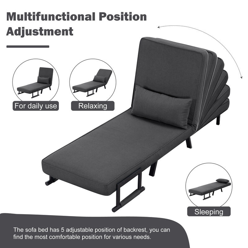 26 in. Polyester Single Size Sofa Bed
