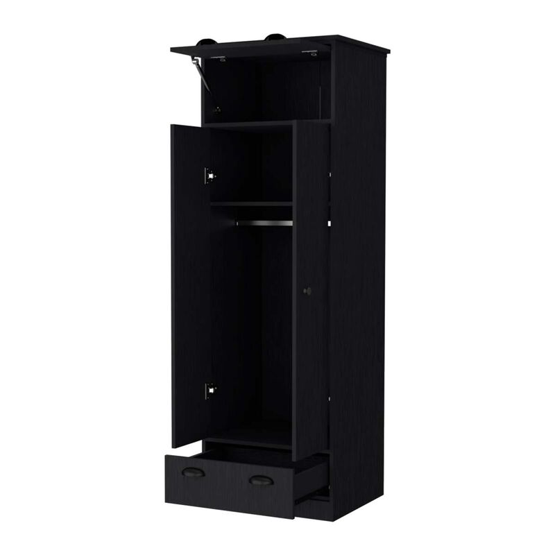 Lakewood Double Door And 1-Drawer Armoire Black