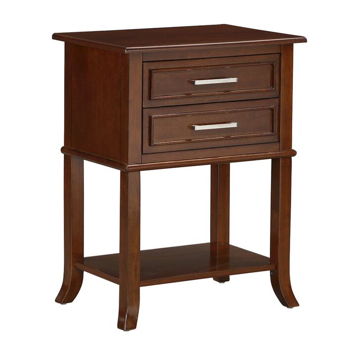 Convenience Concepts Sydney 2 Drawer End Table with Shelf