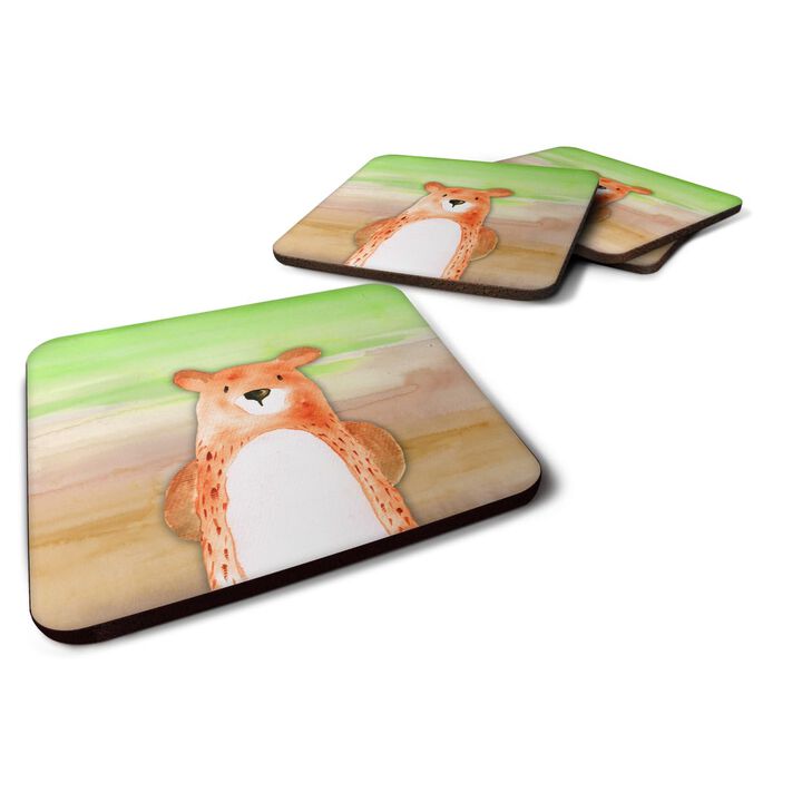 Caroline's Treasures Bear Watercolor Decorative coasters, 3.5, Multicolor