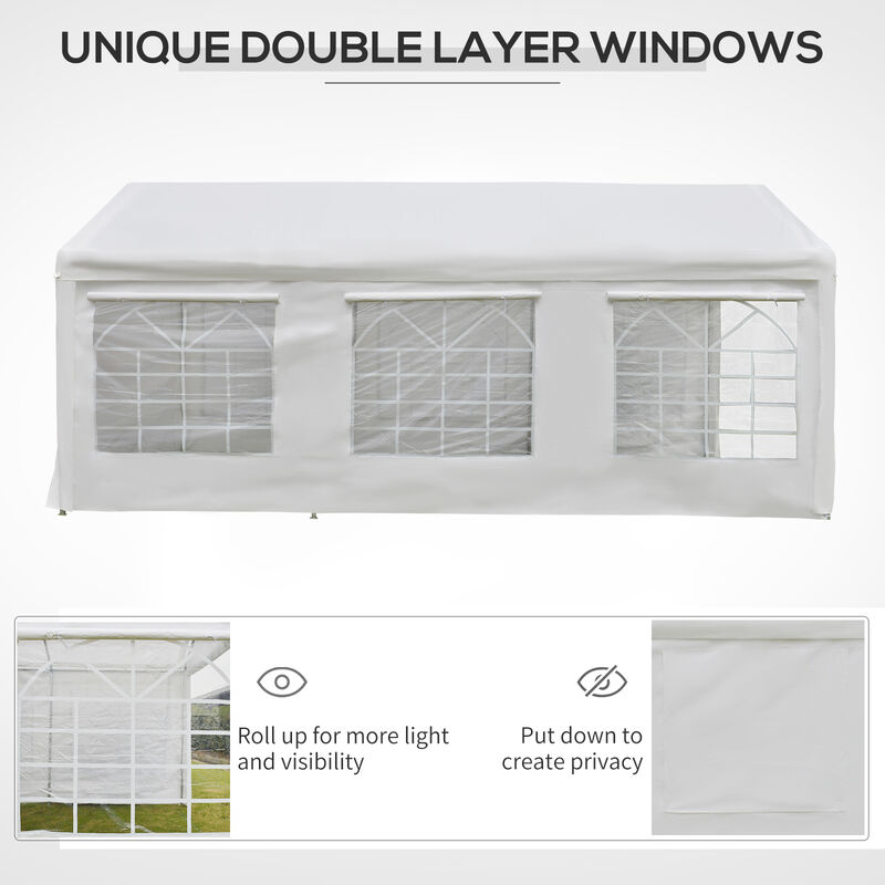 10' x 20' Gazebo Canopy, Carport & Party Tent with 4 Removable Side Walls