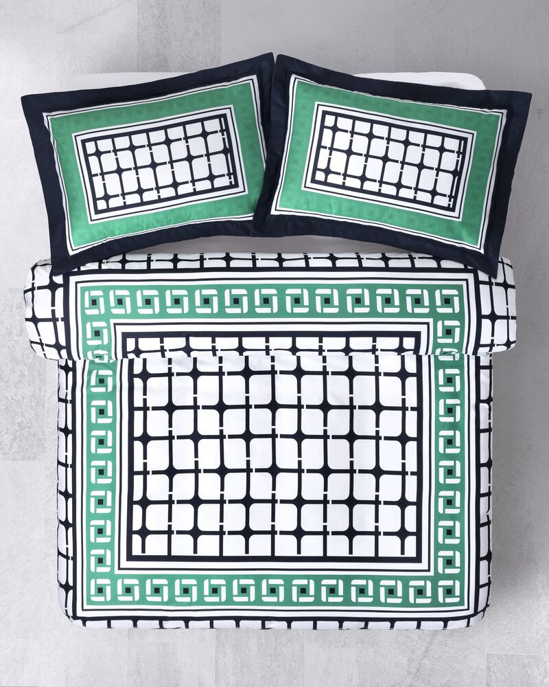 Brooks Brothers Framed Print Cotton Sateen Duvet Cover Set