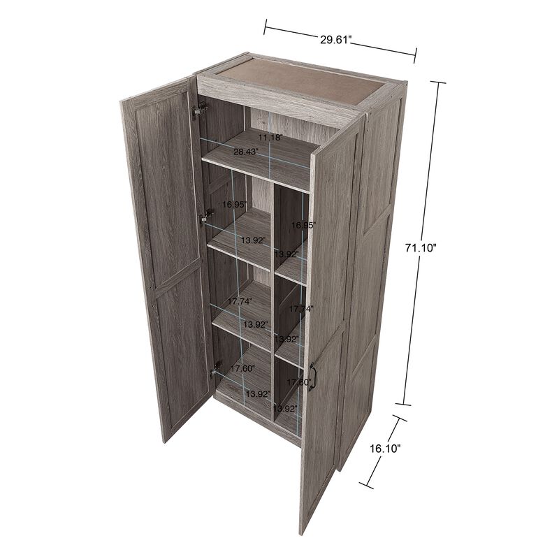 Hopkins Gray Storage Closet (Set of 2)