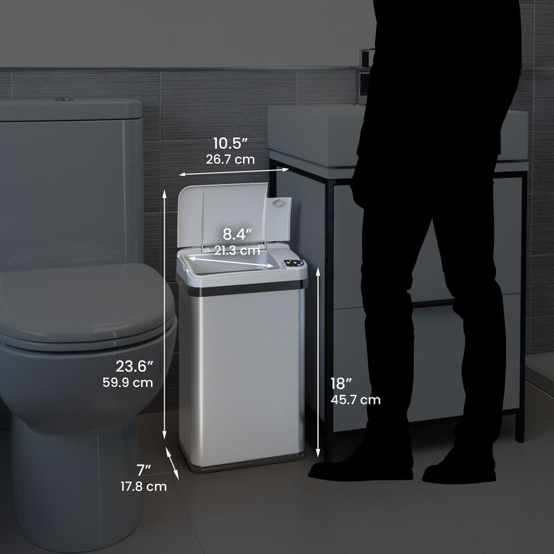 iTouchless 4 Gallon / 15 Liter Sensor Bathroom Trash Can