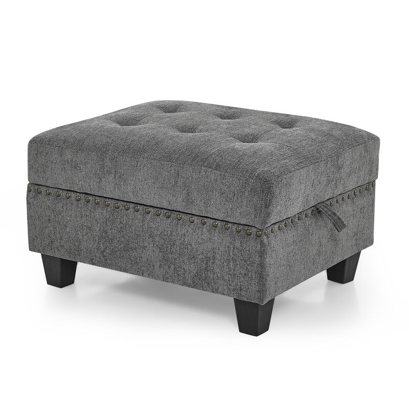 Modular U-Shape Sectional Sofa Set in Grey