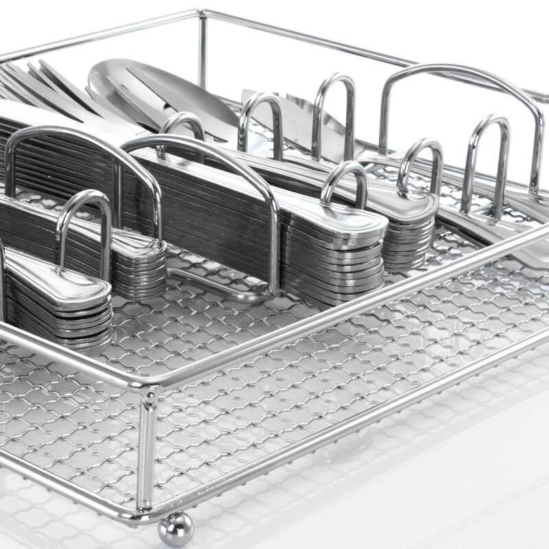 Gibson Home South Bay 65 Piece Stainless Steel Flatware Service Set with Wire Caddy