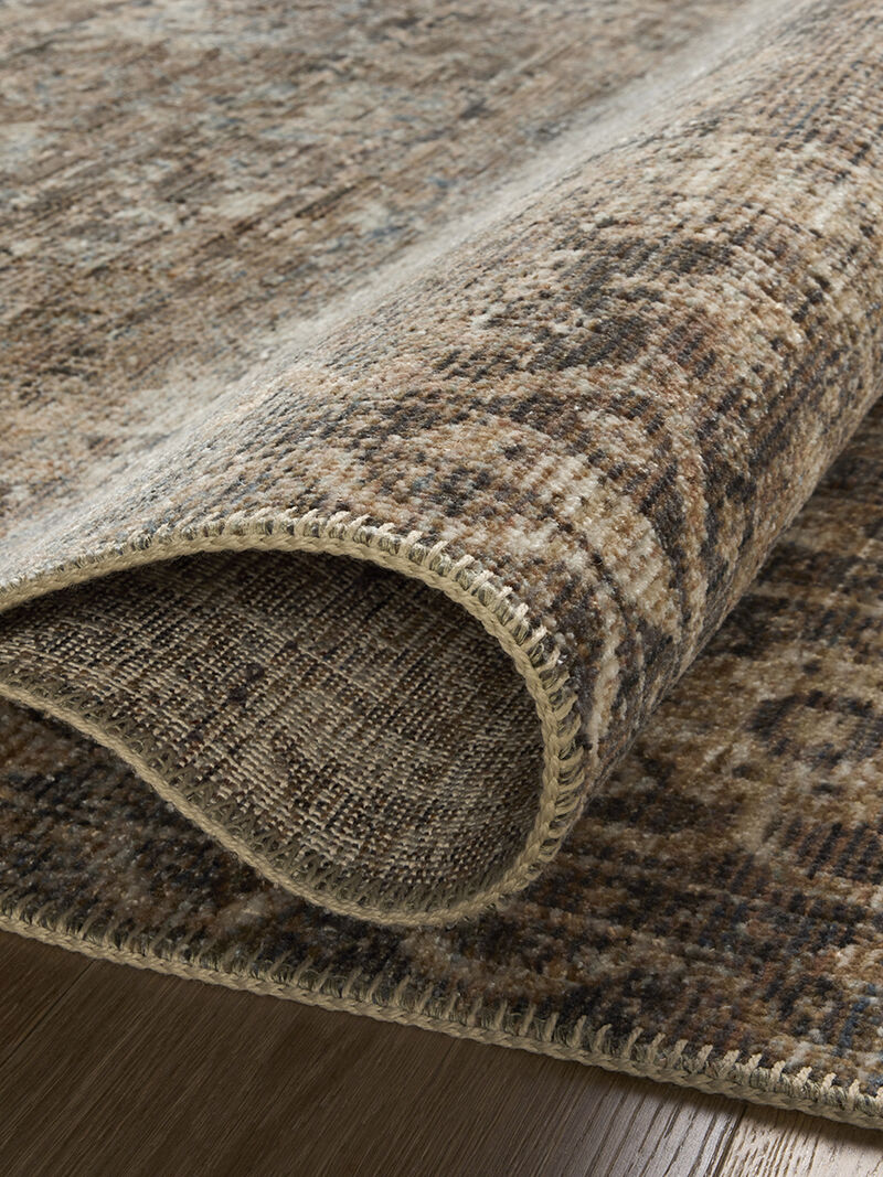 Heritage HER-07 Mocha / Denim 18" x 18" Sample Rug by Patent Pending