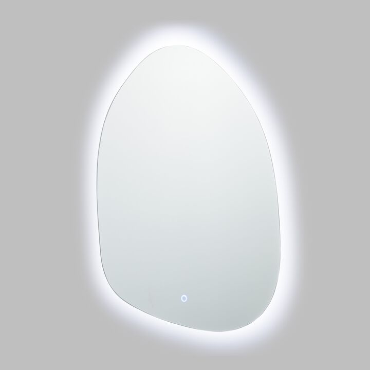LuxenHome Asymmetrical Accent Wall Mirror with Lights