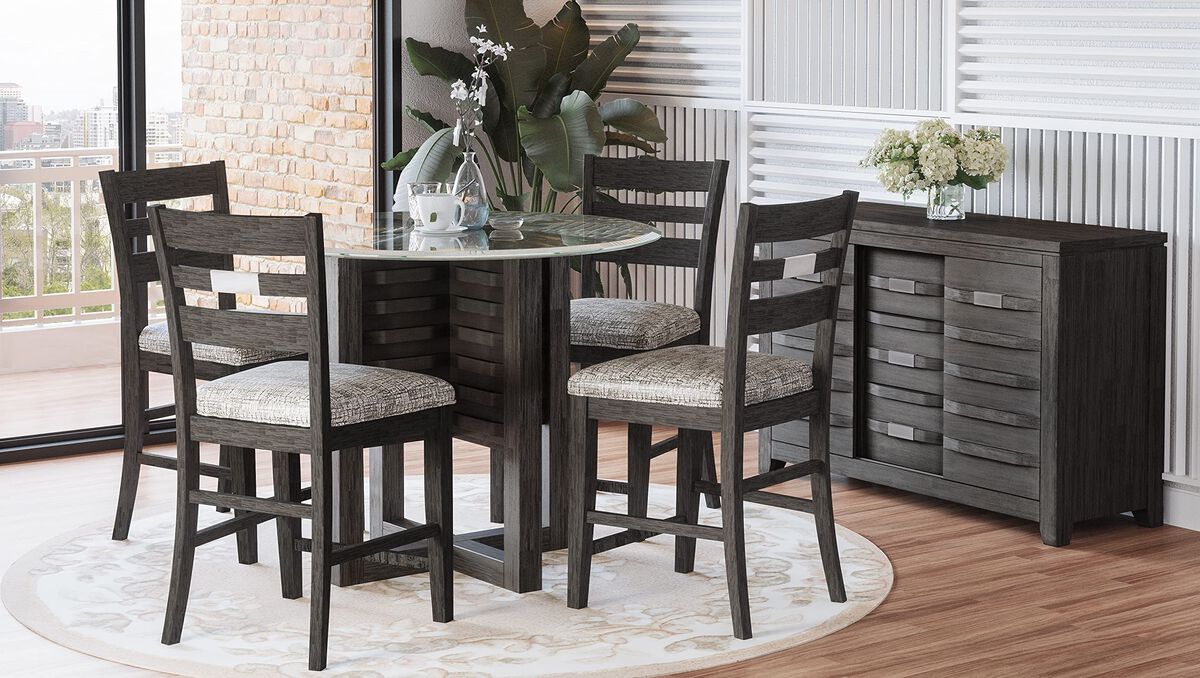 Altamonte Contemporary Ladderback Upholstered Counter Stool (Set of 2)