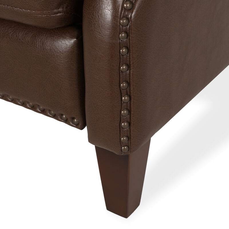Merax PU Leather Recliner Chair with Rivets Design