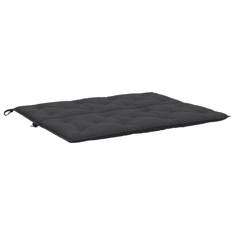 Claire Outdoor Cushion for Bench, 47 Inch, Black Tufted Oxford Fabric - Benzara