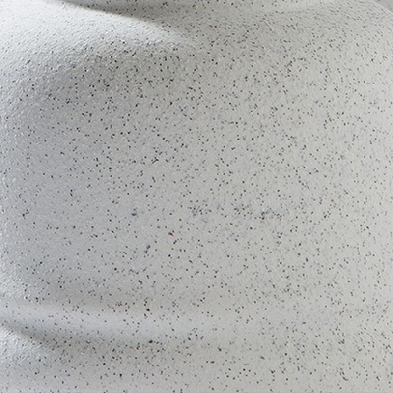 Vase with Elongated Textured Ceramic, Set of 3, White-Benzara