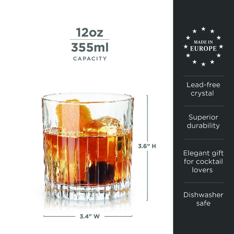 Reserve Milo Crystal Rocks Glasses Set of 4