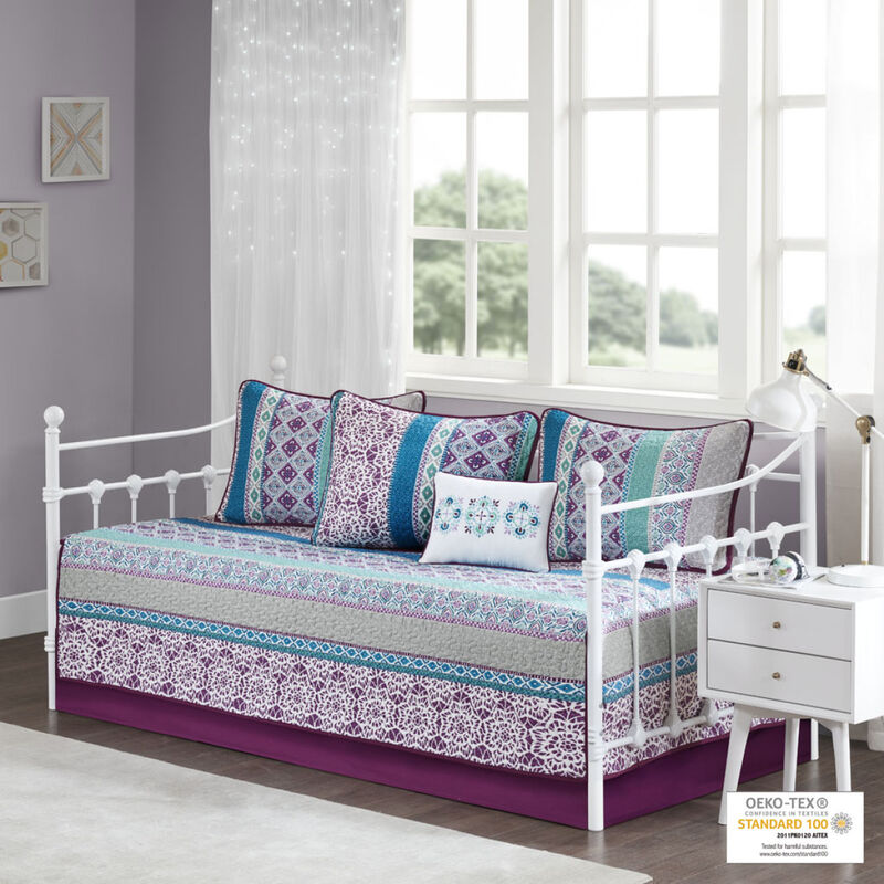 Joni 6 Piece Boho Reversible Daybed Set