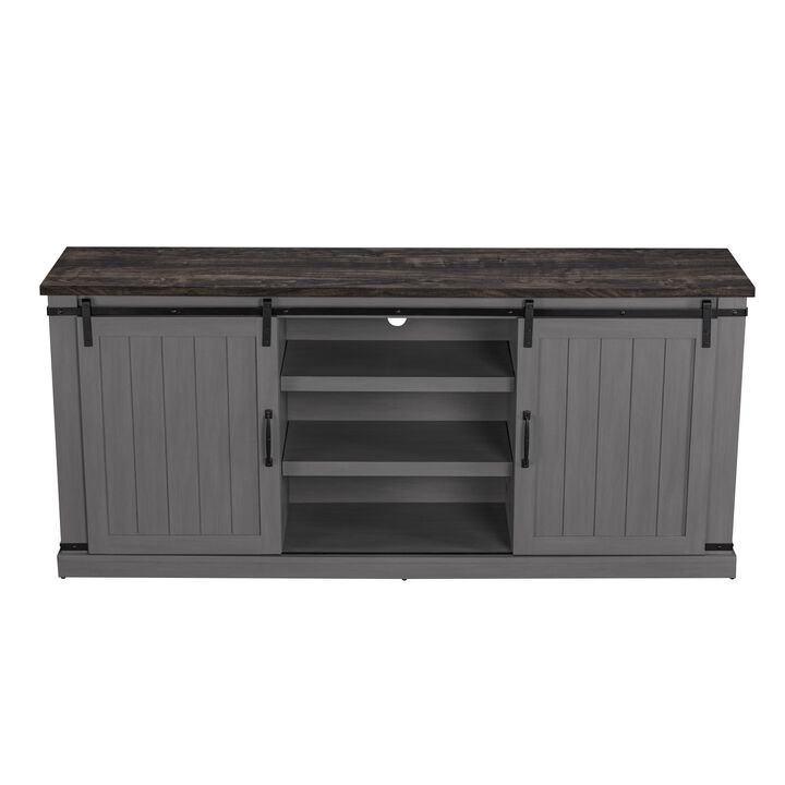 FESTIVO 68" Rustic Barn Door TV Stand for TVs up to 75"