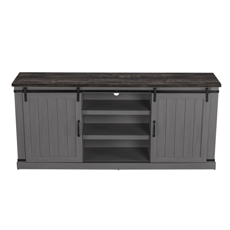 FESTIVO 68" Rustic Barn Door TV Stand for TVs up to 75"